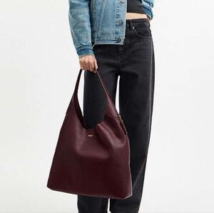 Coach Brooklyn 39 Merlot/Brass Leather Shoulder Bag